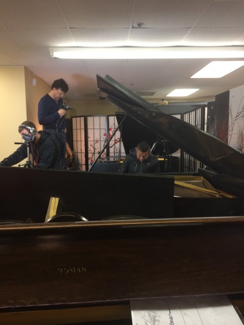Benito Gonzalez Visits Sonny's Piano Warehouse Long Island NY to pick out a Mason & Hamlin Piano January 2014