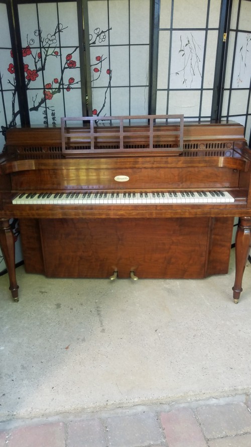 (SOLD) Art Case Steinway Upright Console Piano Beautiful Walnut