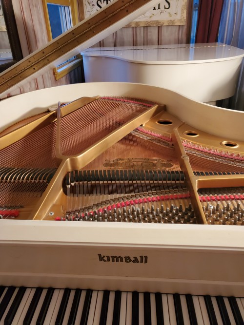 Kimball Art Case  Ivory Baby Grand w/Gold Trim and Bosendorfer Design Aspects 5' custom Hand Painted  $4900