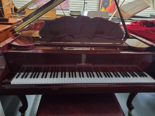 Art Case Cherry Mahogany Samick Baby Grand Piano 5'2