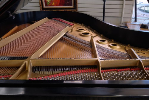 (SOLD) Steinway L Ebony Grand Piano, Rebuilt/Refinished Warranty