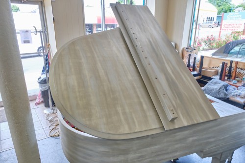 White Driftwood Steinway M, Totally Rebuilt & contemporary shabby chic, chalk finish. Golden Age 1919 $25,000.