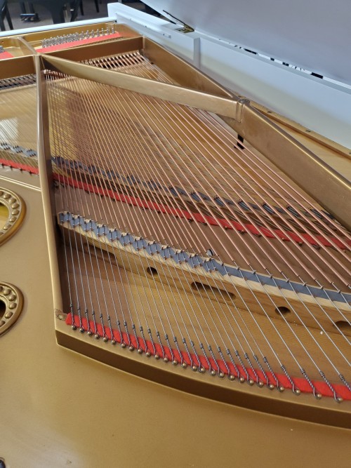 (SOLD) WHITE BECHSTEIN PIANO GRAND MODEL B 6'8