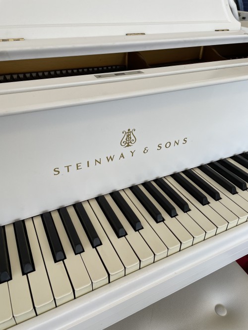(SOLD) WHITE STEINWAY GRAND PIANO MODEL L 1926 JUST RESTORED & REFINISHED $29,950