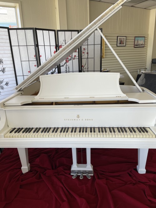 WHITE STEINWAY GRAND PIANO MODEL L 1926 JUST RESTORED & REFINISHED $29,950