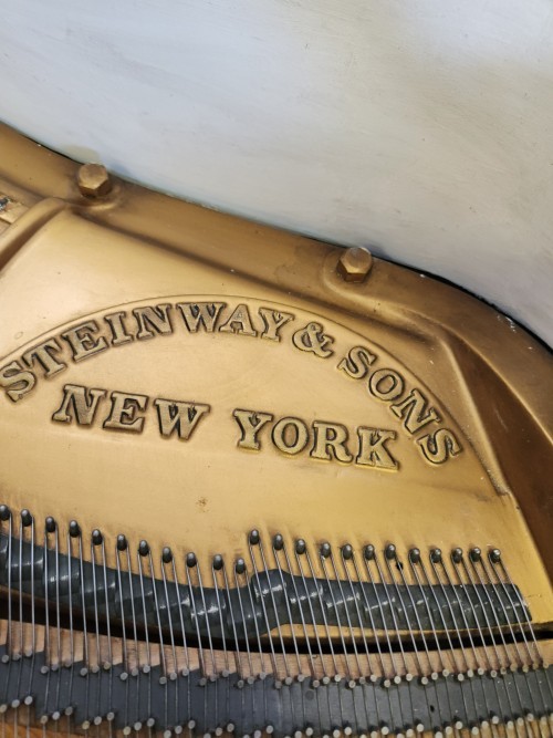 White Driftwood, Art Case, Steinway Grand Piano Model XR 6'2