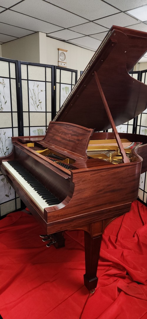 STEINWAY O FLAME RED MAHOGANY (WARRANTY) TOTALLY REBUILT  4/15/23 NEW STEINWAY ACTION PARTS! $36,950