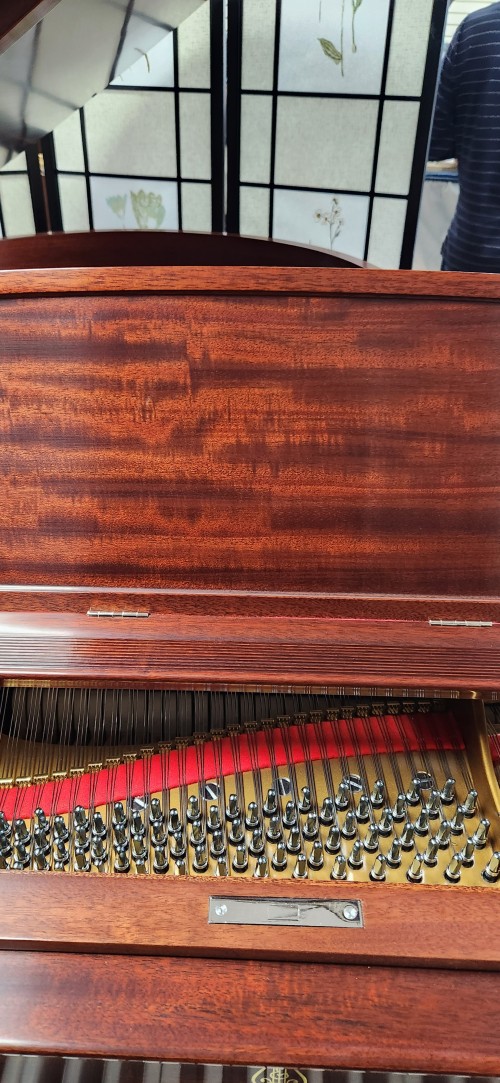 STEINWAY O FLAME RED MAHOGANY (WARRANTY) TOTALLY REBUILT $39,950 4/15/23 NEW STEINWAY ACTION PARTS!