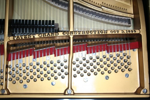 (SOLD) Steinway O Grand Piano Satin Ebony Rebuilt/Refin.