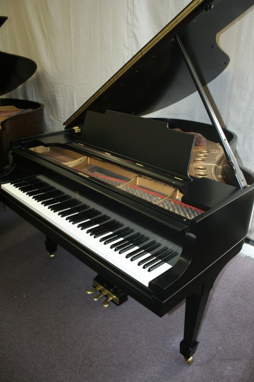 (SOLD Going to NH Congrats Robert) Used Steinway Piano M, Ebony Steinway for sale, Brand new finish June 2013,  beautifully restored used Steinway  (VIDEO)