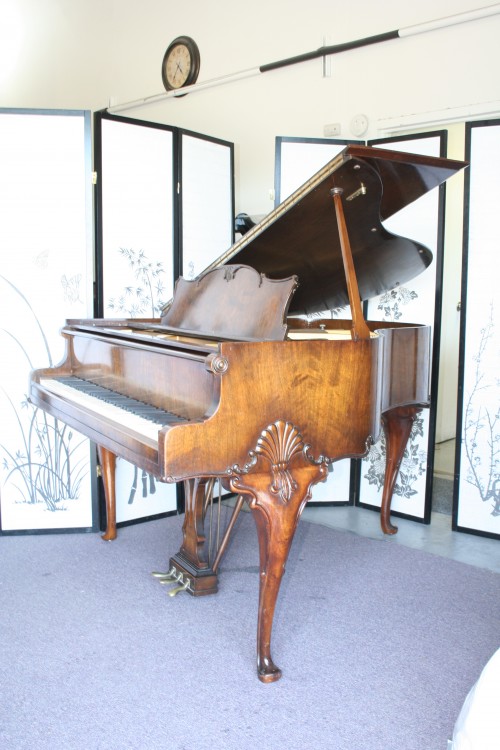 (SOLD -Congratulations & Thank you Jerilyn) Art Case Hardman Baby Grand Piano Carved legs and decorative case.