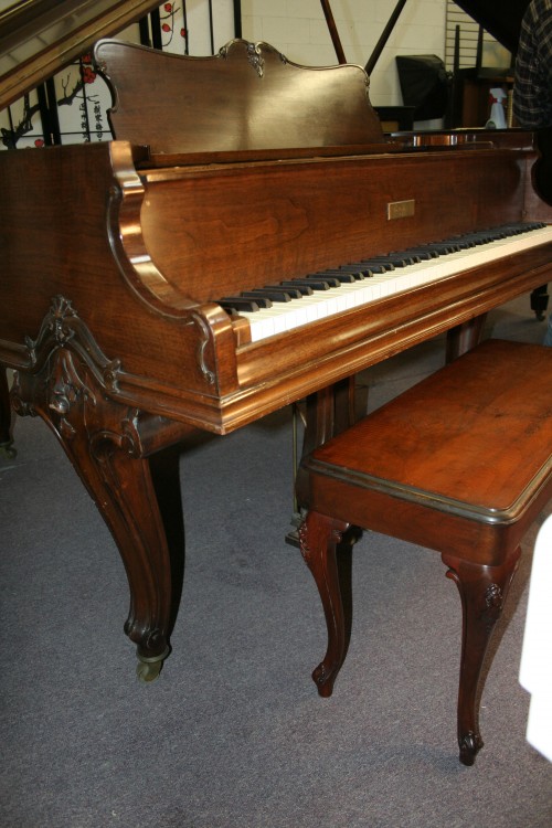 (SOLD Going To Florida) Art Case Knabe Baby Grand Piano  Unique Hand Carved Legs Decorative Case