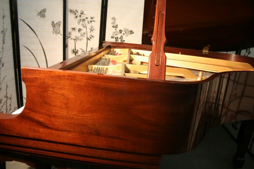 (SOLD) Steinway Baby Grand Piano Model S 5'1' 1942 Gorgeous Cherry Flame Mahogany Rebuilt/Refinished