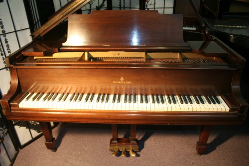 (SOLD) Pre-owned Used Steinway Grand Piano Model M Mahogany 1933 Refurbished