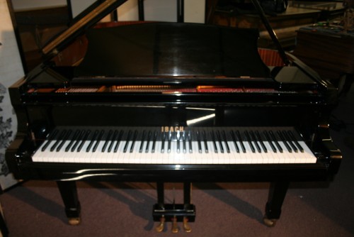 (SOLD)IBACH Concert Grand Piano Ebony 7' 1990 Renner Action, Outstanding Instrument