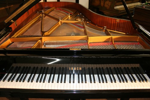 (SOLD)IBACH Concert Grand Piano Ebony 7' 1990 Renner Action, Outstanding Instrument