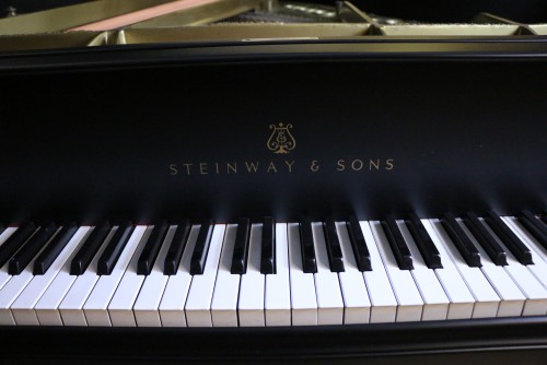 (SOLD)!!! Steinway Model M Piano (VIDEO) new Satin Ebony Black Finish 1923 Recently Rebuilt