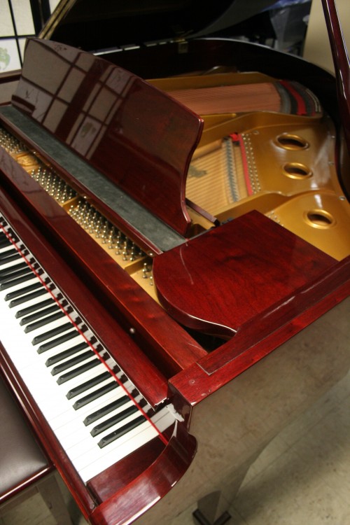 Red Mahogany Samick Baby Grand Piano 1989 (SOLD)