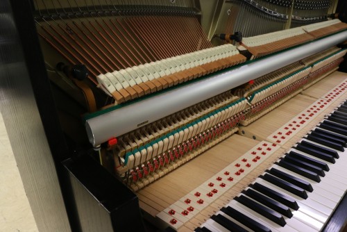 (SOLD) Boston Studio Upright 2006 Designed and Distributed by Steinway, Like New Satin Ebony (SOLD)