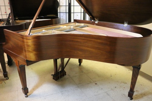 (SOLD Congrats. Christine) Steinway M Grand Piano (VIDEO) Exotic African Mahogany Rebuilt/Refin.