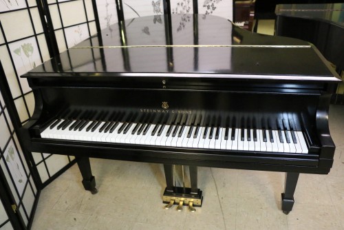 (SOLD) BLOWOUT SALE!  Used Steinway M 1928 Ebony Grand Piano (VIDEO)  Refubished/Refinished
