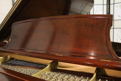 (SOLD congratulations Mike & family) Steinway B Grand Piano Beautiful Art Case Grain/African Mahogany 1948 one owner, Rebuilt All Steinway Parts Brand New Steinway Hammers