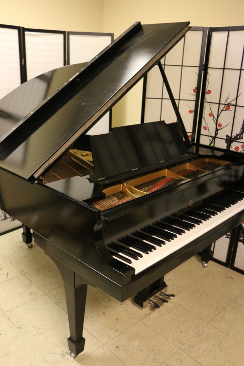 (SOLD) BLOWOUT SALE! Pre-owned Used Steinway M  Ebony Semi-gloss for  NYC NJ CT & Nationwide & Worldwide 1918 (VIDEO) Refinished/Restored
