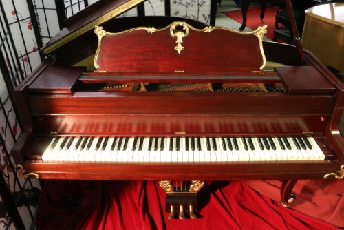 (sold)Luxury Piano Wurlitzer Baby Grand Piano Gorgeous Art Case Refin./Refurbished