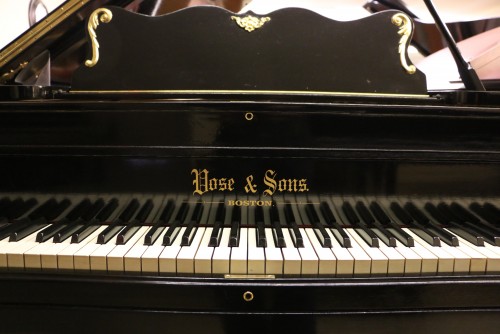 (SOLD) Vose Art Case Grand Piano Hand Painted Gold Trim Refinished & Rebuilt 5'7