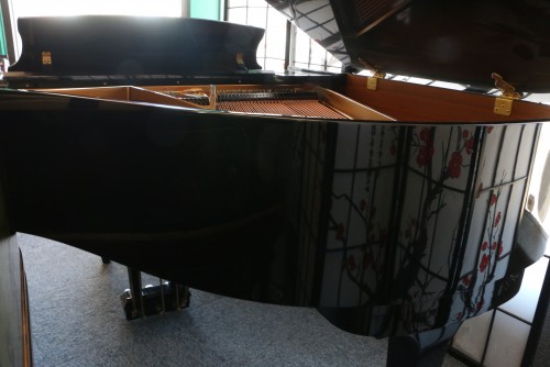 (SOLD) Samick Baby Grand Piano signed by Graham Nash used in 1993 Crosby & Nash Hampton's Concert