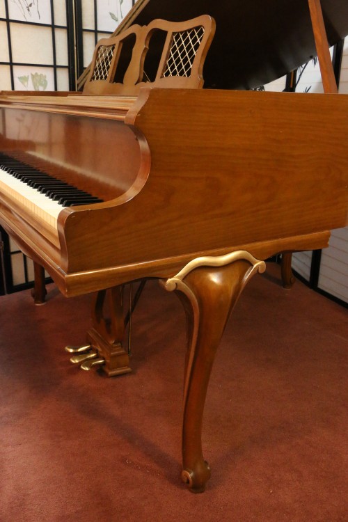(SOLD) Art Case Knabe Baby Grand Piano, Gold Trim, 