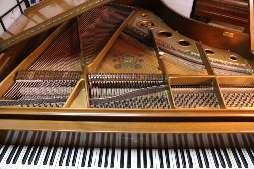 (SOLD) Art Case Knabe Baby Grand Piano, Gold Trim, 