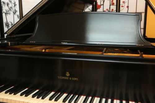 (SOLD) Steinway O Grand Piano, Refinished Satin Ebony, New Steinway Hammers,