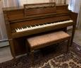 (SOLD)Knabe Console Piano Walnut Excellent $1500