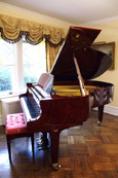 (SOLD Congratulations Barton Family) Schimmel Grand Piano SP 182 Bubinga Red 1998 