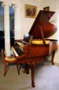 (SOLD)Steinway Baby Grand Model S Chippendale Art Case Gorgeous Walnut 1945 Sonny Improvises on a Classical Music Theme #4