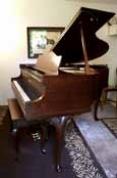 (SOLD) Art Case Baby Grand Winter Piano, 4'8