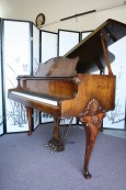 (SOLD -Congratulations & Thank you Jerilyn) Art Case Hardman Baby Grand Piano Carved legs and decorative case.